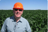 Don in a corn field